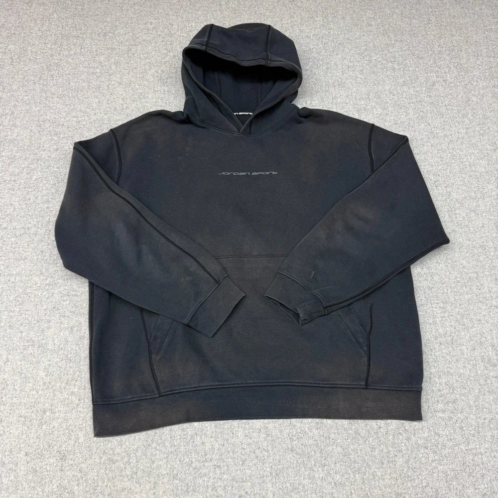 Jordan Sport Dri-FIT Hoodie XL Black Pullover Sweatshirt Jumpman Logo Athletic
